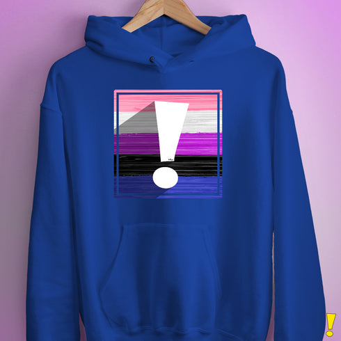 Genderfluid Pride Flag Exclamation Point Hoodie